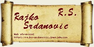 Rajko Srdanović vizit kartica